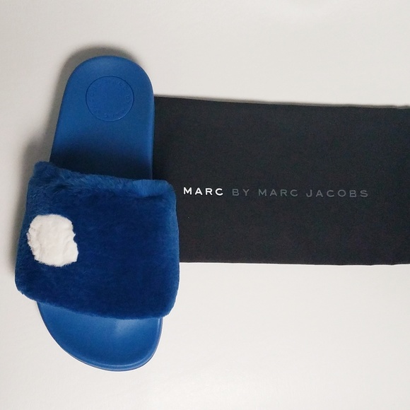 Marc by Marc Jacobs Fur Slide Sandals - Picture 5 of 8